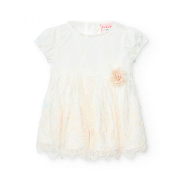 Boboli Vestido Tulle Embroidery Chemical White 4 Anos