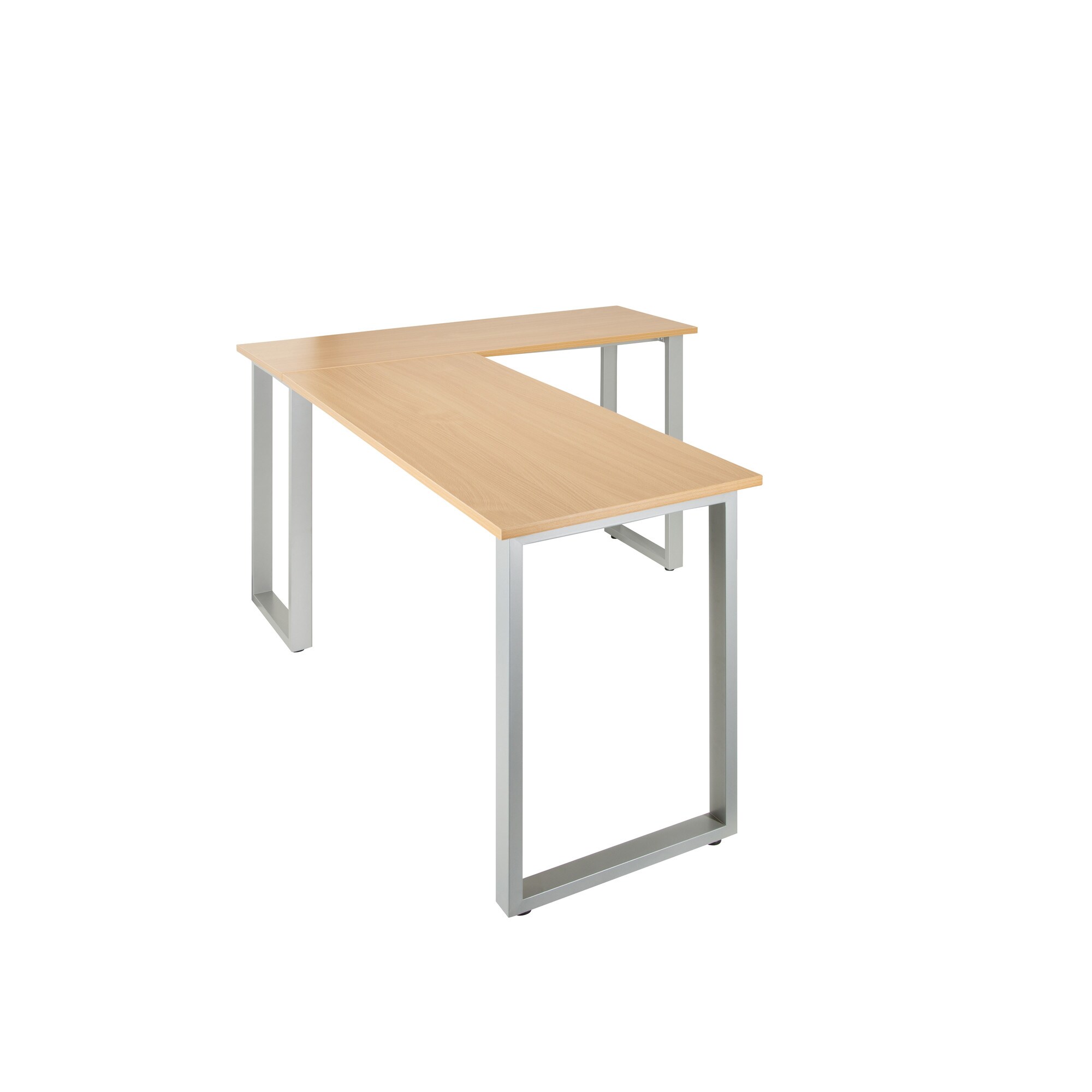 Eckschreibtisch WORKSPACE BASIC I Melaminharzbeschichtete Spanplatte, Gestell pulverbeschichteter Stahl hjh OFFICE