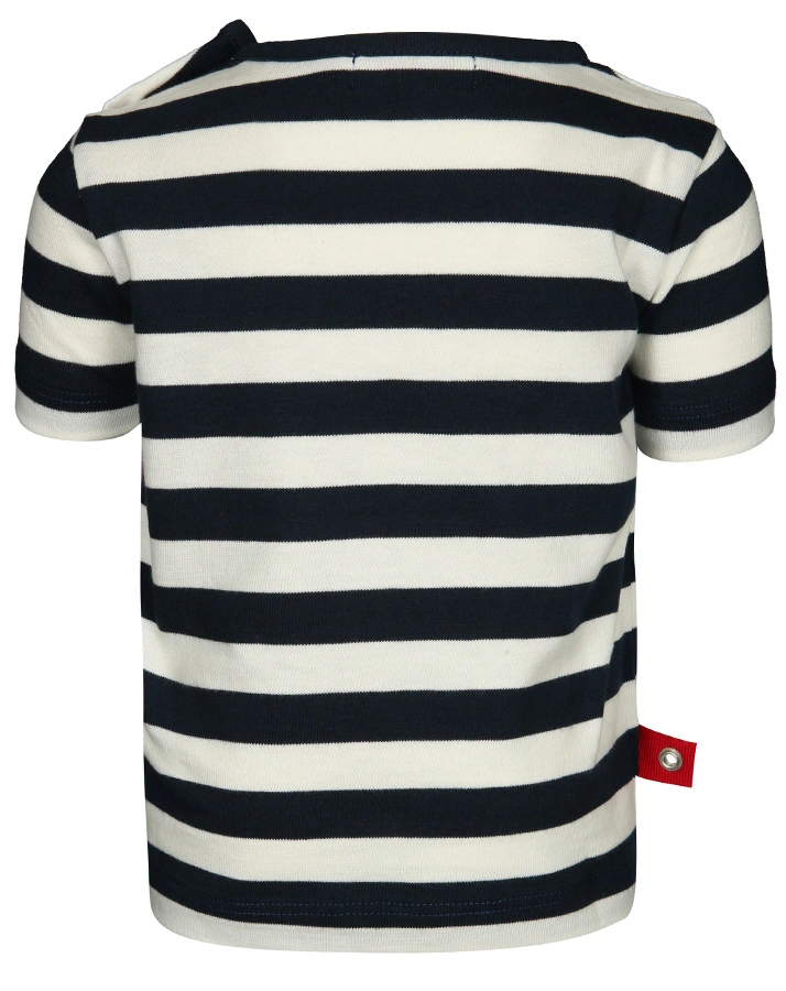 T-Shirt SMILEY gestreift in marine/weiß