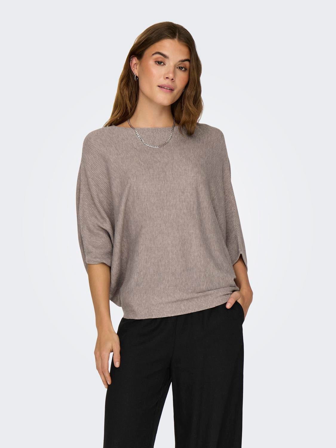 JDYNEW Strickpullover Simply Taupe