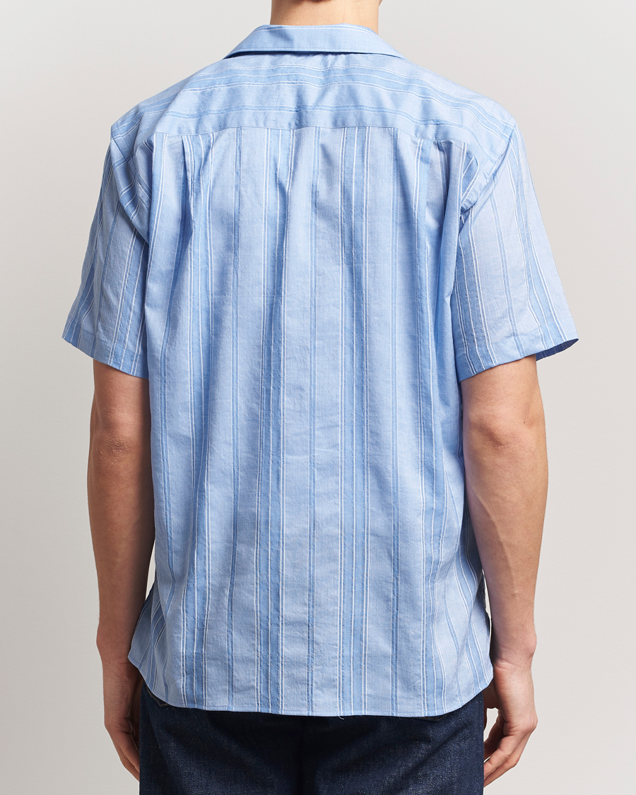 Gitman Vintage Japanese Dobby Camp Shirt Light Blue