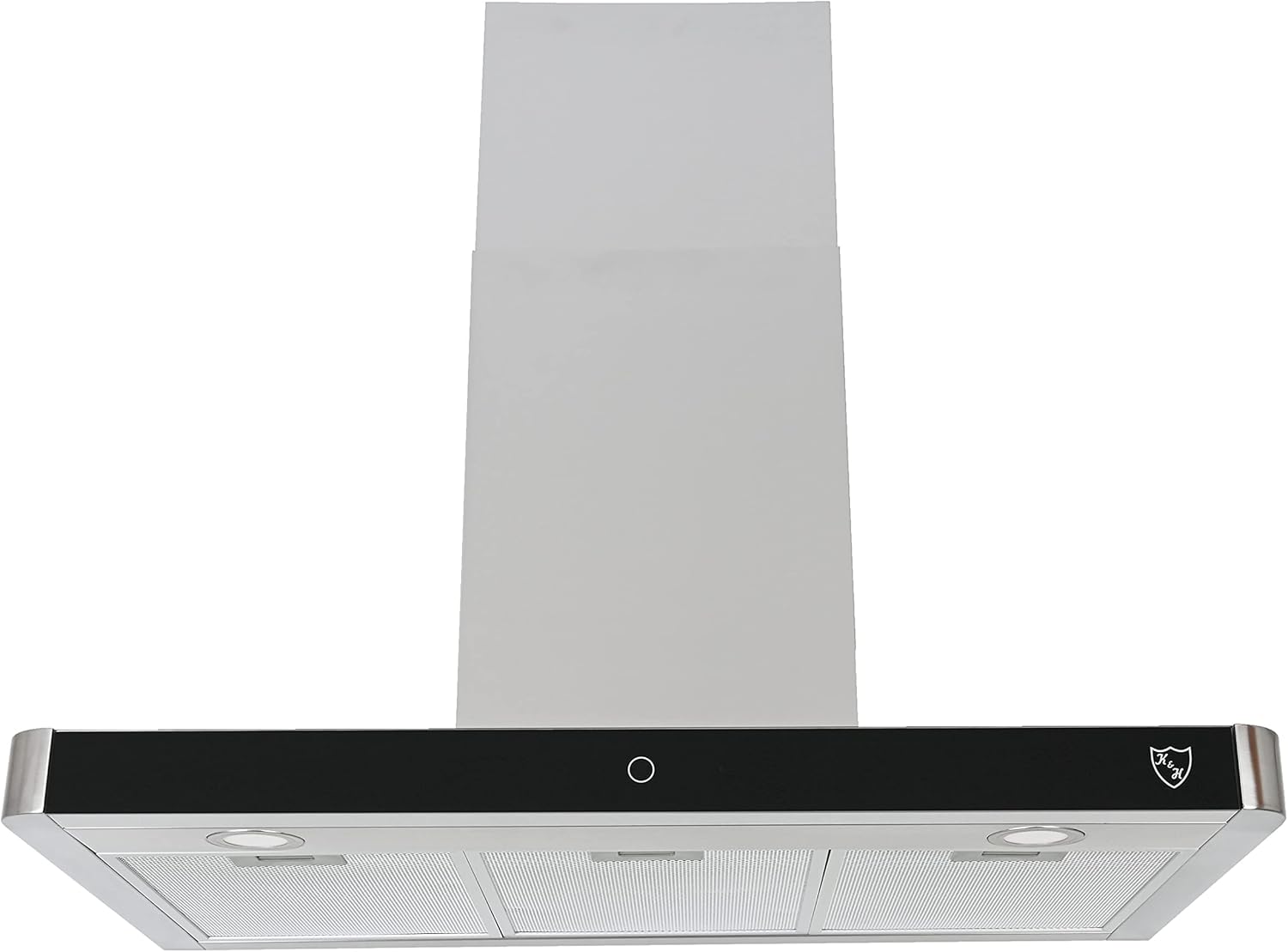K&H Dunstabzugshaube 90cm Wandhaube [UMLUFT & ABLUFT] - Abzughaube Metall Fettfilter - Dunstabzug LED Beleuchtung - Cooker Hood 9 Leistungsstufen - TSB-90-600 m³/h - Energieklasse A++ (Edelstahl)