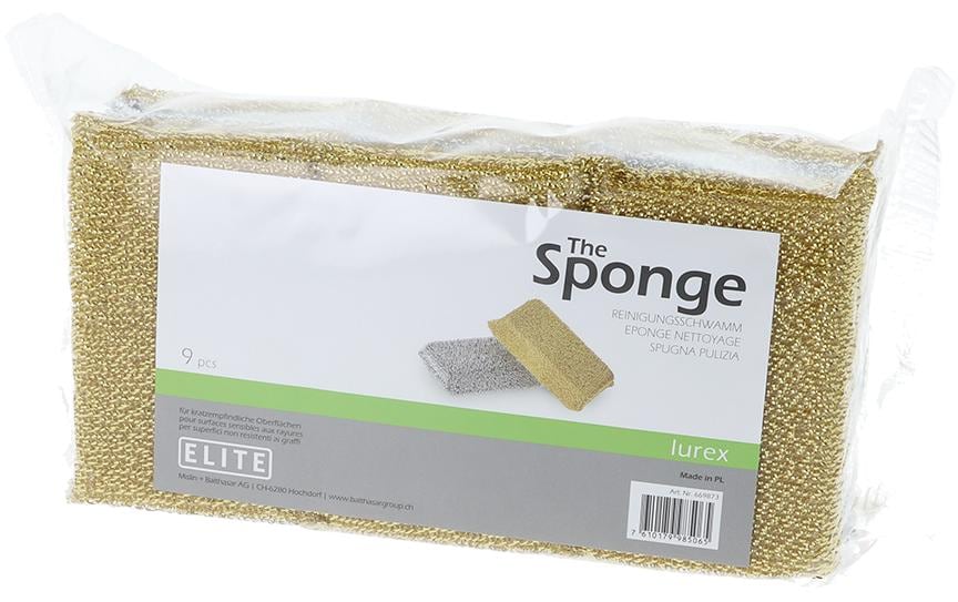 Schwamm Lurex 9 Stück, Gold/SilberLurex Reinigungsschwamm