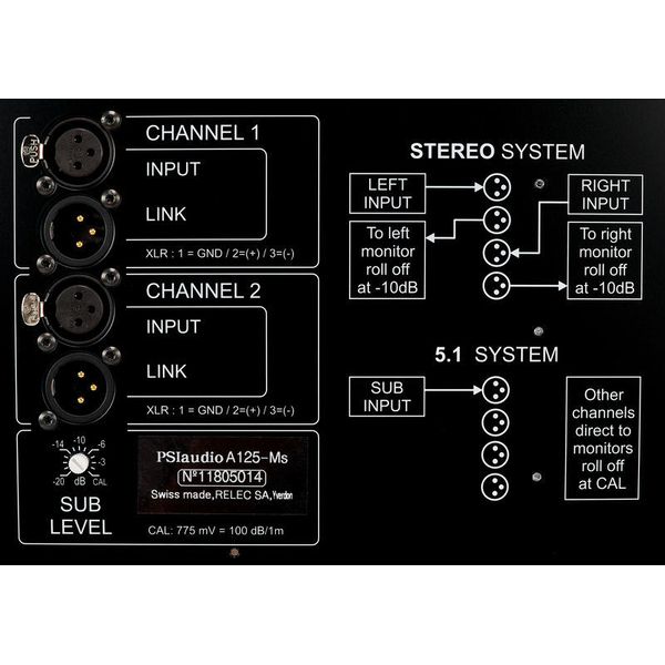 PSI Audio Sub A125-M Studio Red