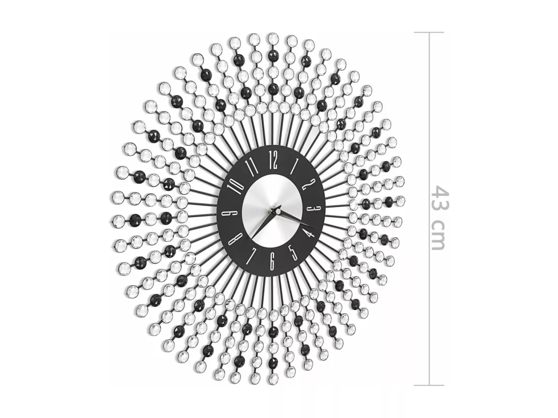 Horloge murale Métal 43 cm Noir