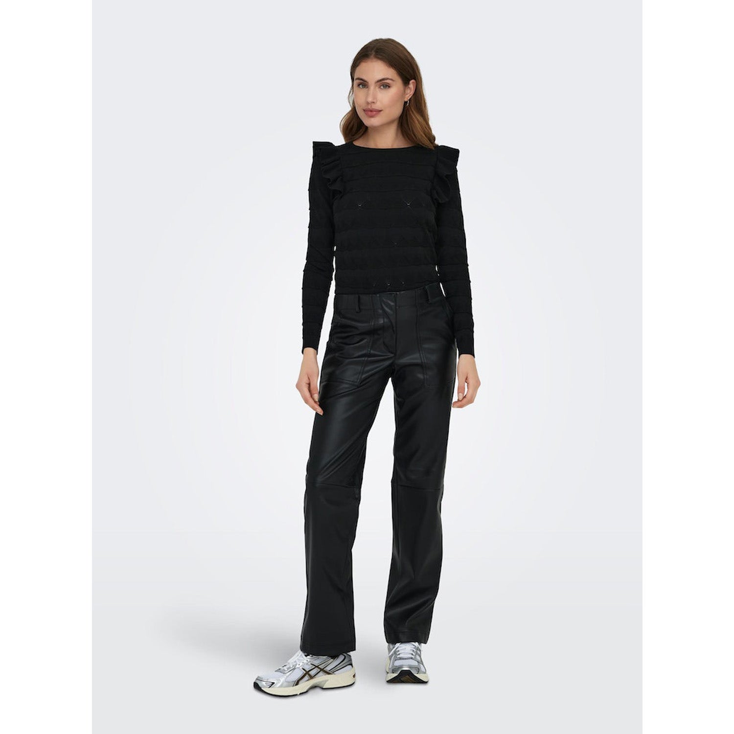 ONLY  Sandra LS Ruffle O-Neck
