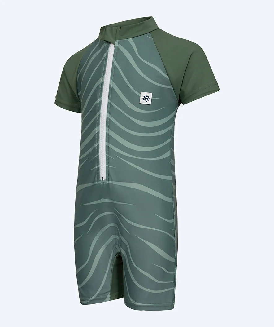 Watery UV-dragt til børn - Fjord Kortærmet Rashguard - Grøn