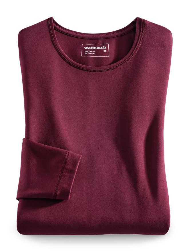 Viskose-Shirt Langarm
