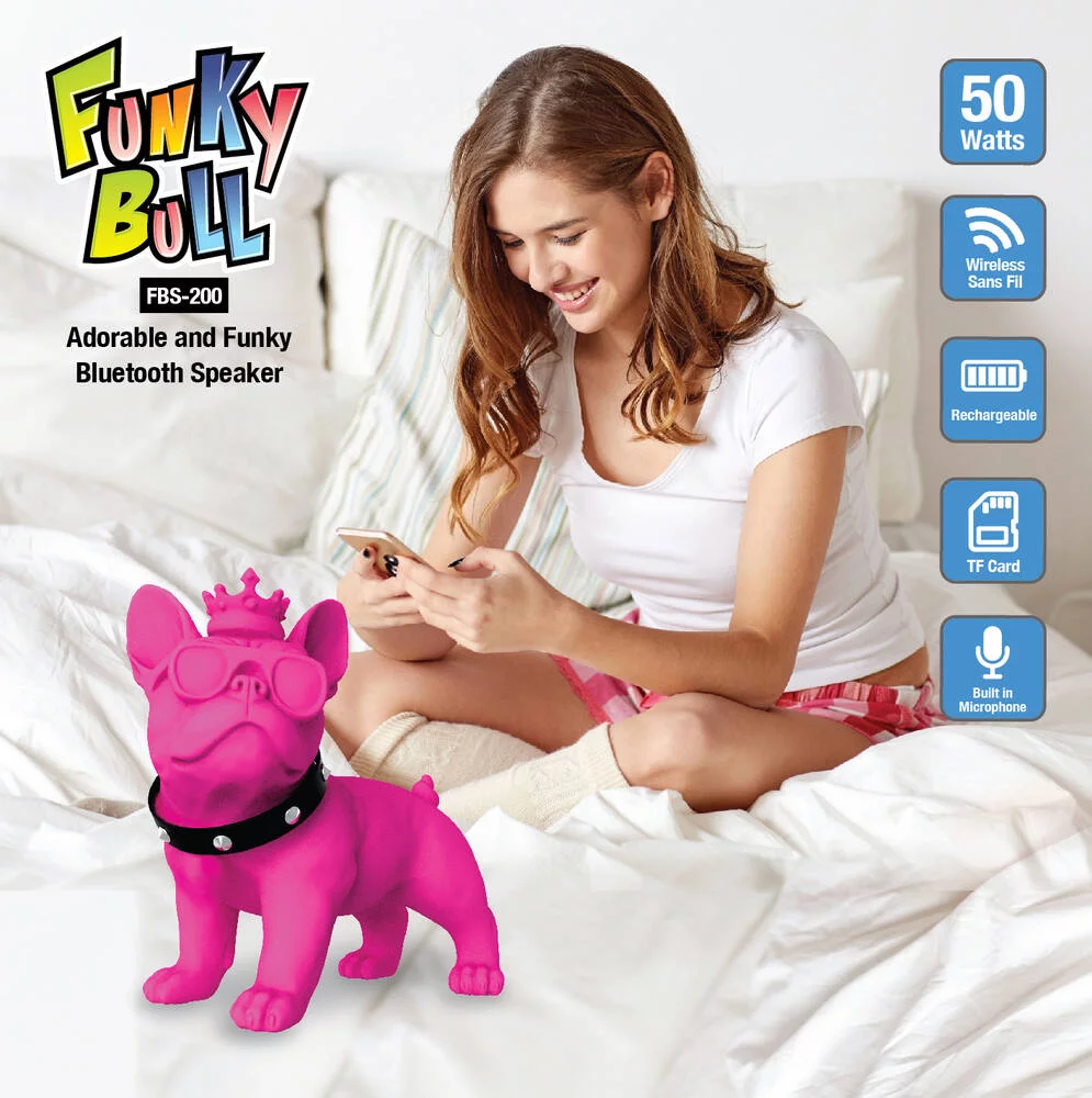 ENCEINTE BLUETOOTH FUNKY BULL ROSE