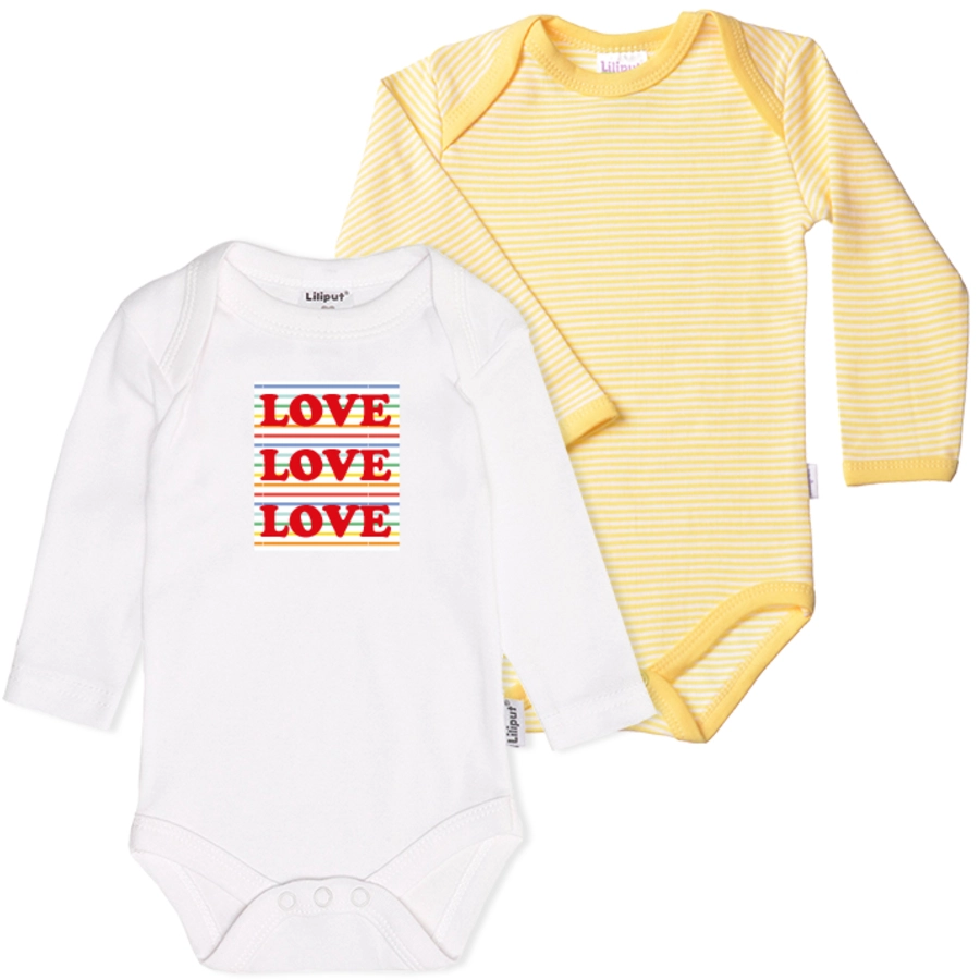 Liliput Langarmbody 2er-Pack gelb und weiß