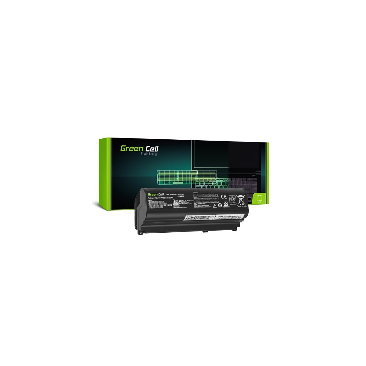 Green Cell laptop batteri til Asus ROG G751 G751J / 15V 4400mAh
