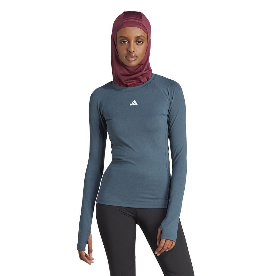 adidas Baselayer Techfit Manches Longues - Bleu Femme