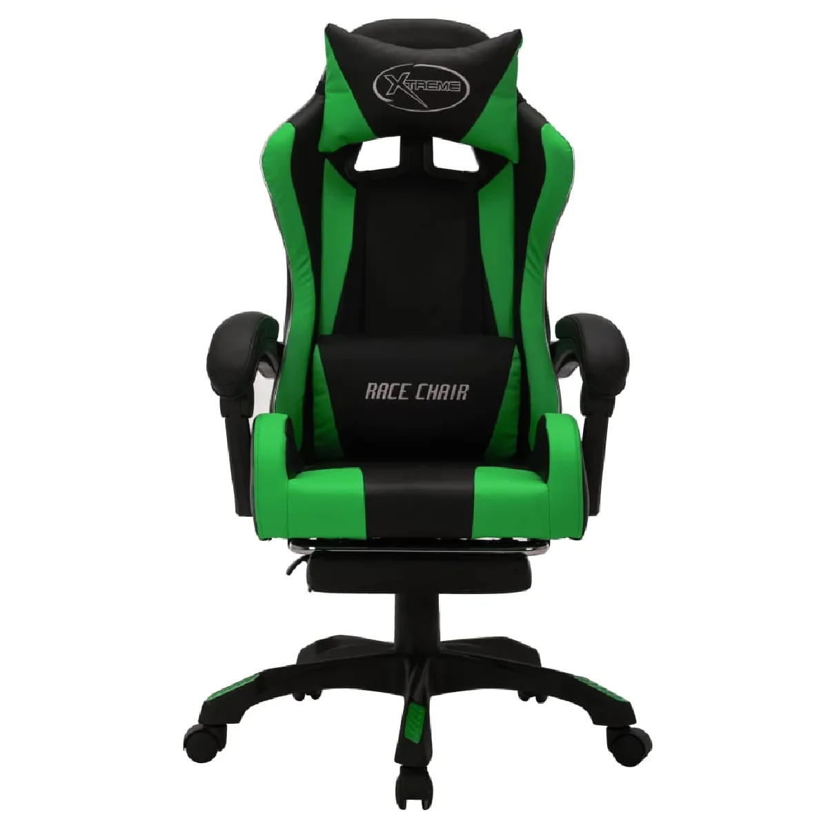 VIDAXL LED Vert/Noir Similicuir