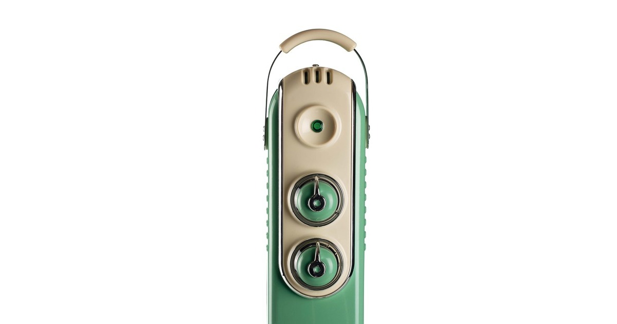 ArieteVintage groene olieradiator 7-elementen  (Groen, 1500 Watt, 3 standen)