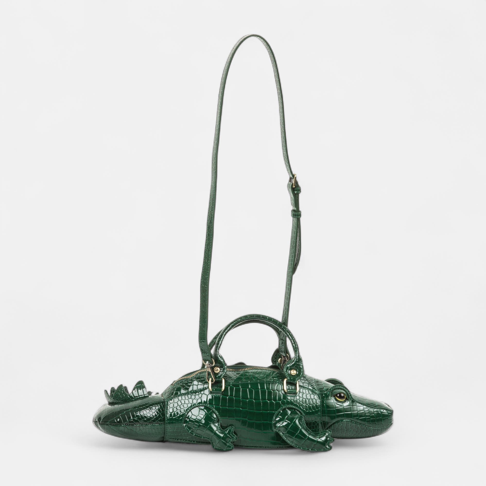 Sac à main crocodile vert