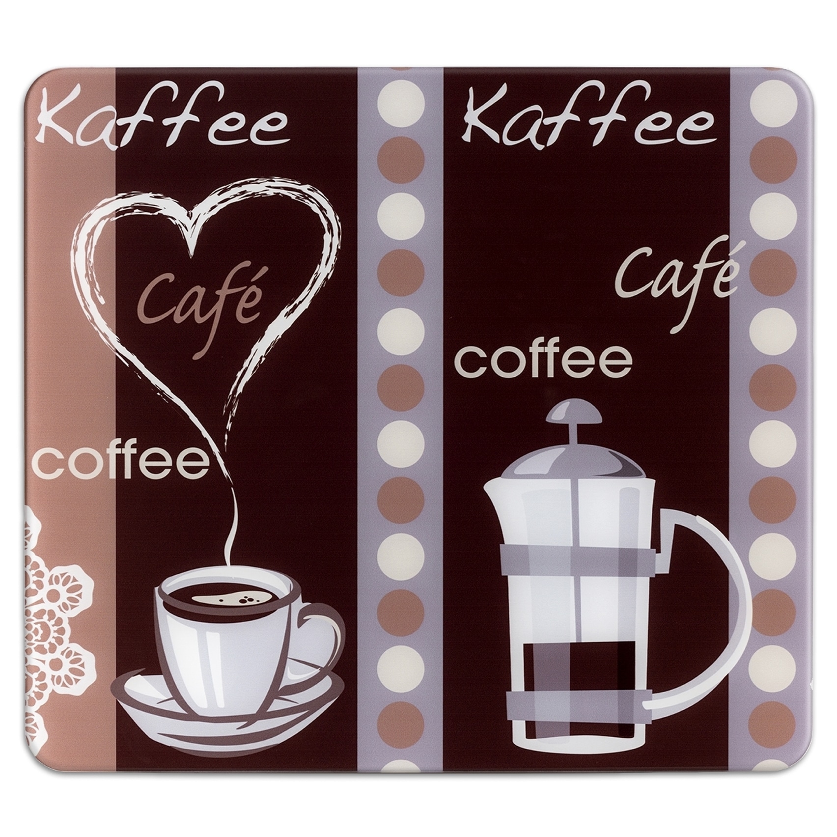 Maximex Schneide- und Abdeckplatte »Modell Kaffeeduft« Spritzschutz, Herdblende, Schneidbrett, für Glaskeramik-Kochfelder