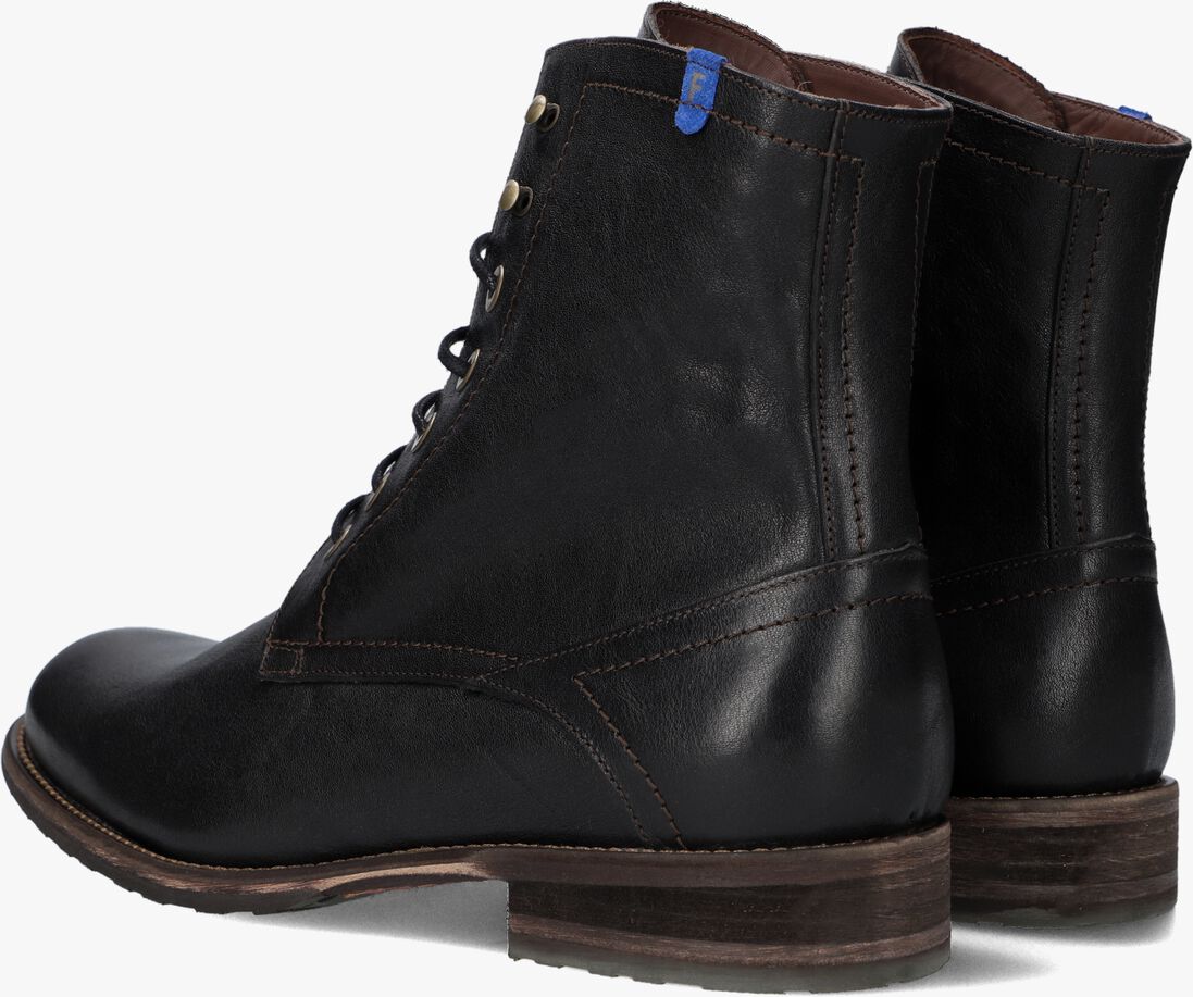 FLORIS VAN BOMMEL zwarte floris van bommel veterboots sfm-80011