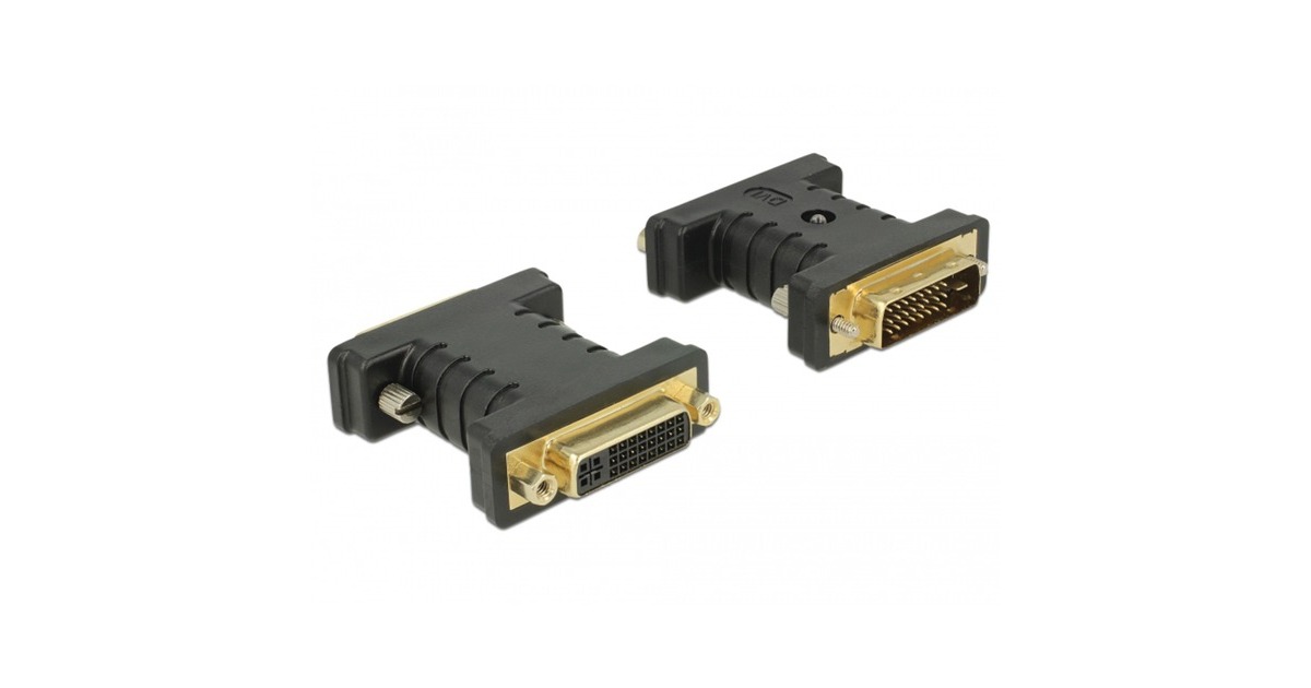 DeLOCKDVI 24+1 male naar DVI 24+5 female adapter  (Zwart)
