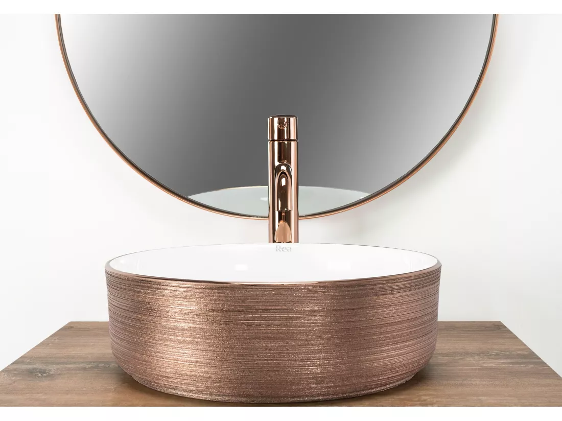 Vasque à poser Réa Sami Brush rose gold