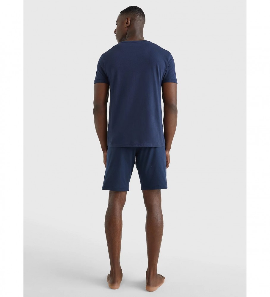 Camiseta Tommy Hilfiger azul marinho em algodão orgânico