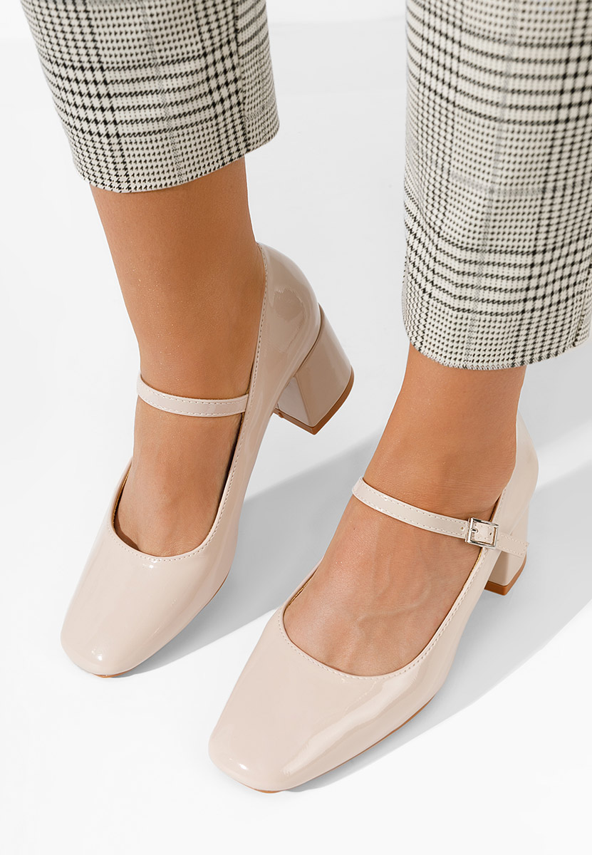 Chaussures à talon épais beige Erosa