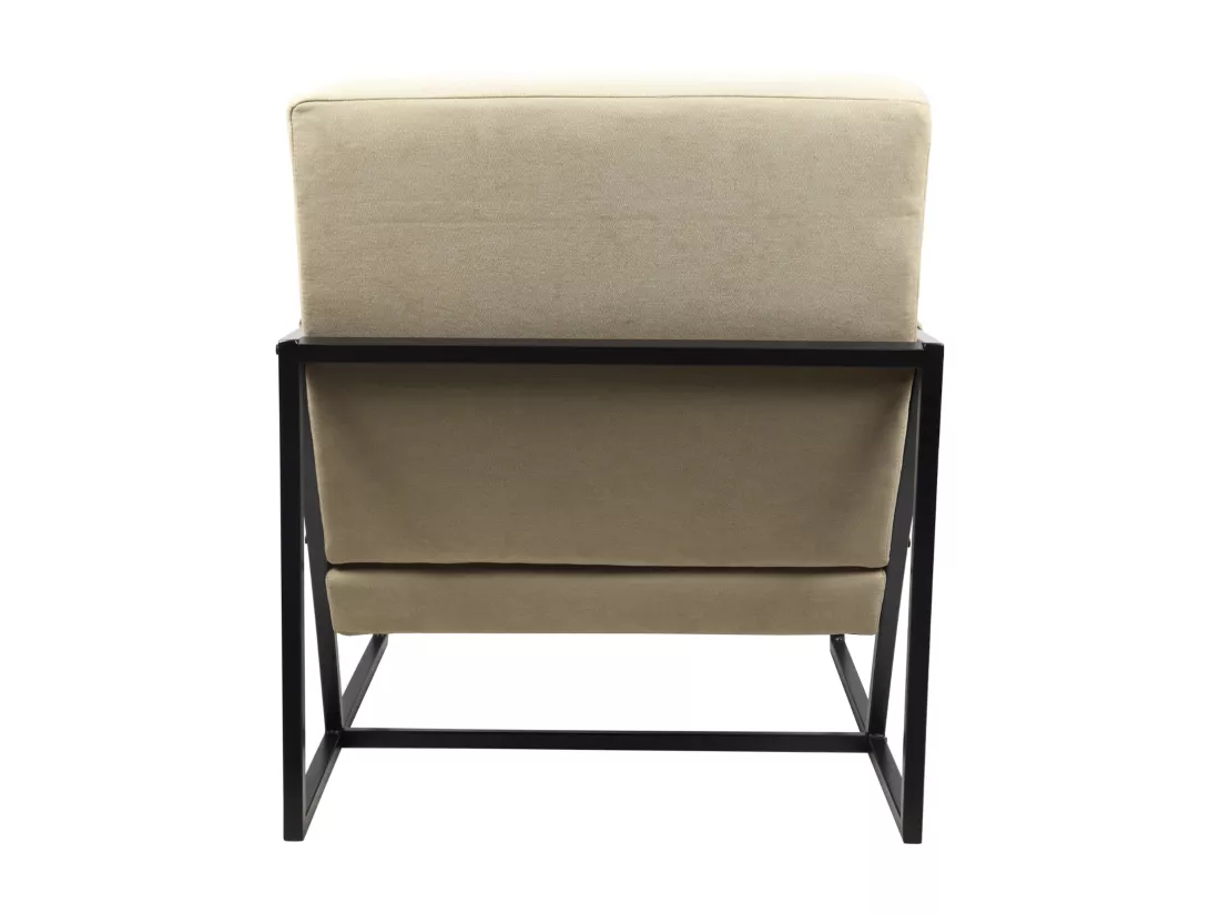 Chaise longue SVITA CHRIS Chaise cocktail Chaise rembourrée avec accoudoirs Beige