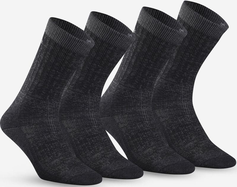 Warme wandelsokken sh900 mountain mid zwart