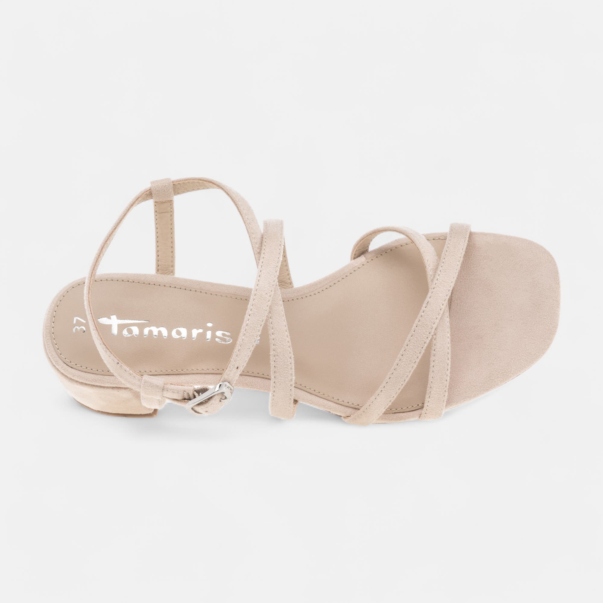 Nu-pieds à talon Femme beige