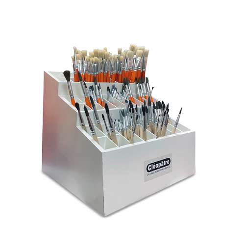 Cléopâtre® Holz-Pinseldisplay, 24 Fächer, 33 x 33 x 31 cm
