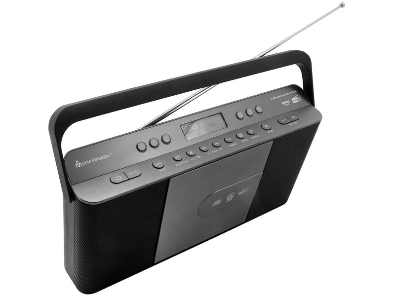 soundmaster DAB  Radio RCD1870SW Schwarz Tragbares DAB  Radio mit CD, MP3 und USB