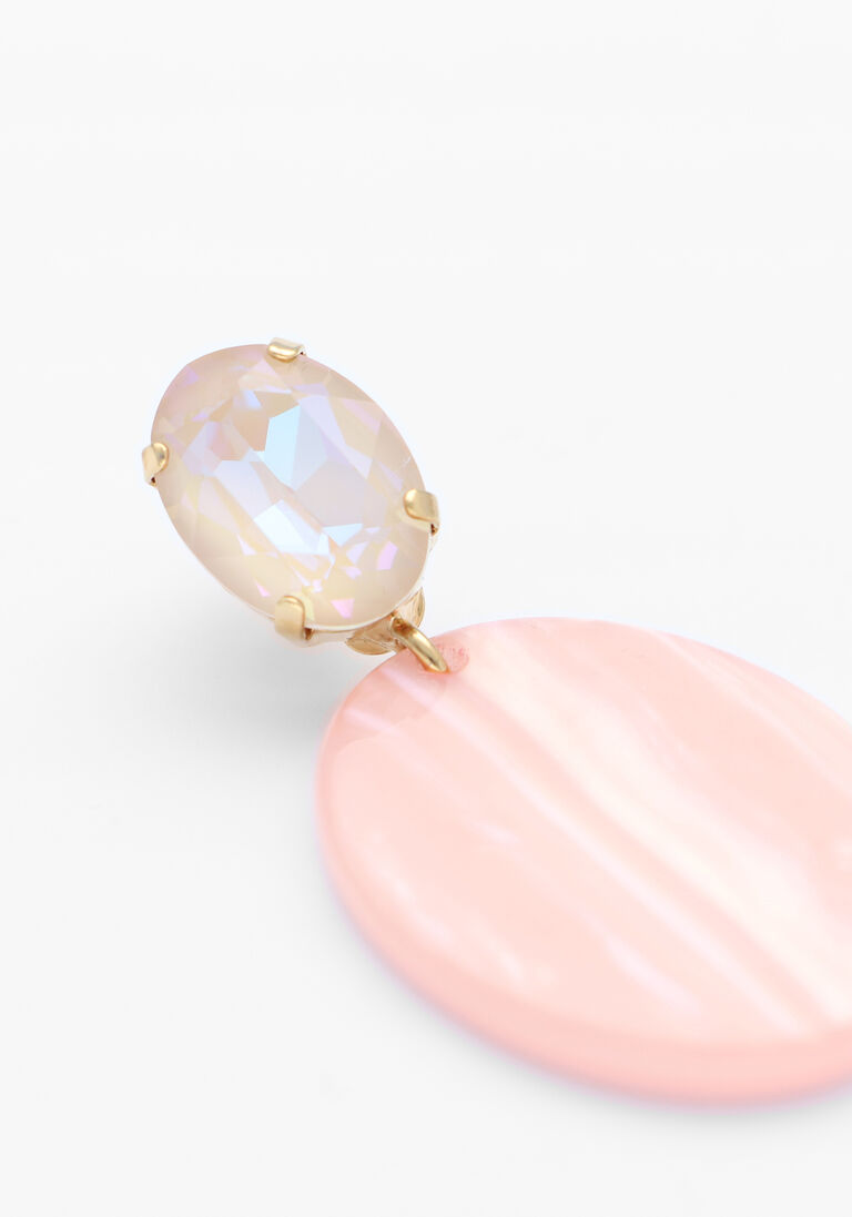 lichtroze lott. gioielli oorbellen closed oval s