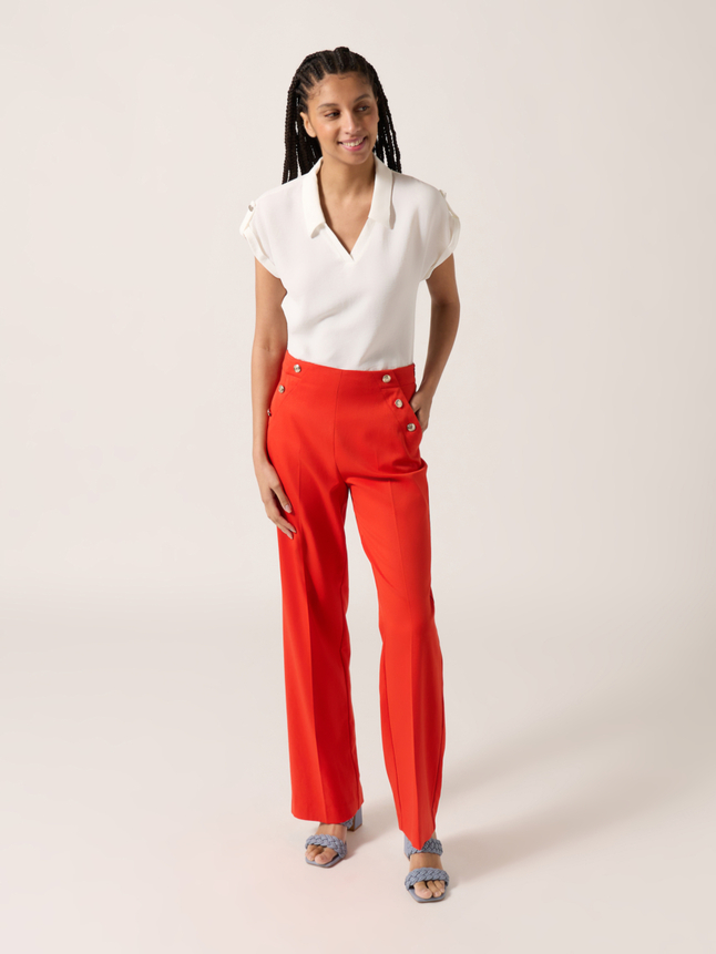 Top col chemise boutons épaules