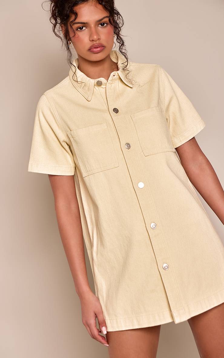 Citron Robe Chemise En Denim