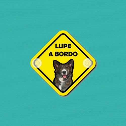Animal de estimação a bordo, amarelo