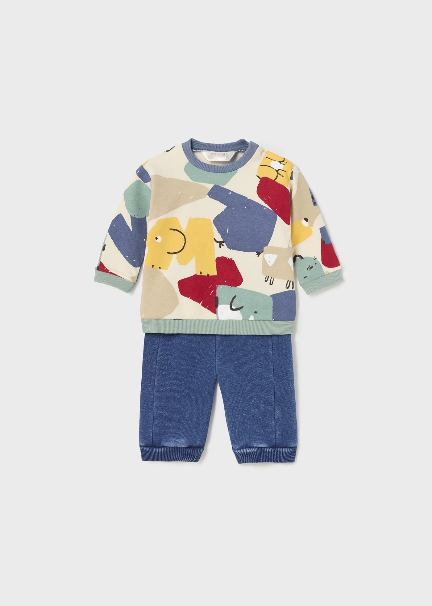Conjunto de moletom de duas peças Better Cotton para recém-nascidos.