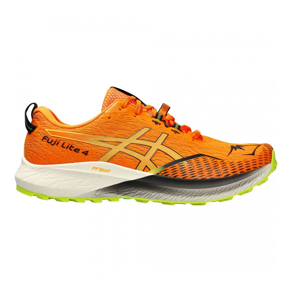 Asics FUJI LITE 4 - Chaussures trail Homme bright orange/neon lime