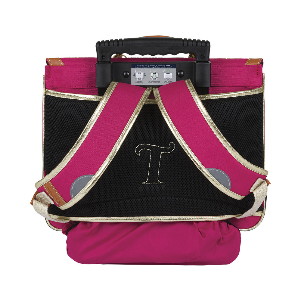 Cartable trolley Paloma framboise