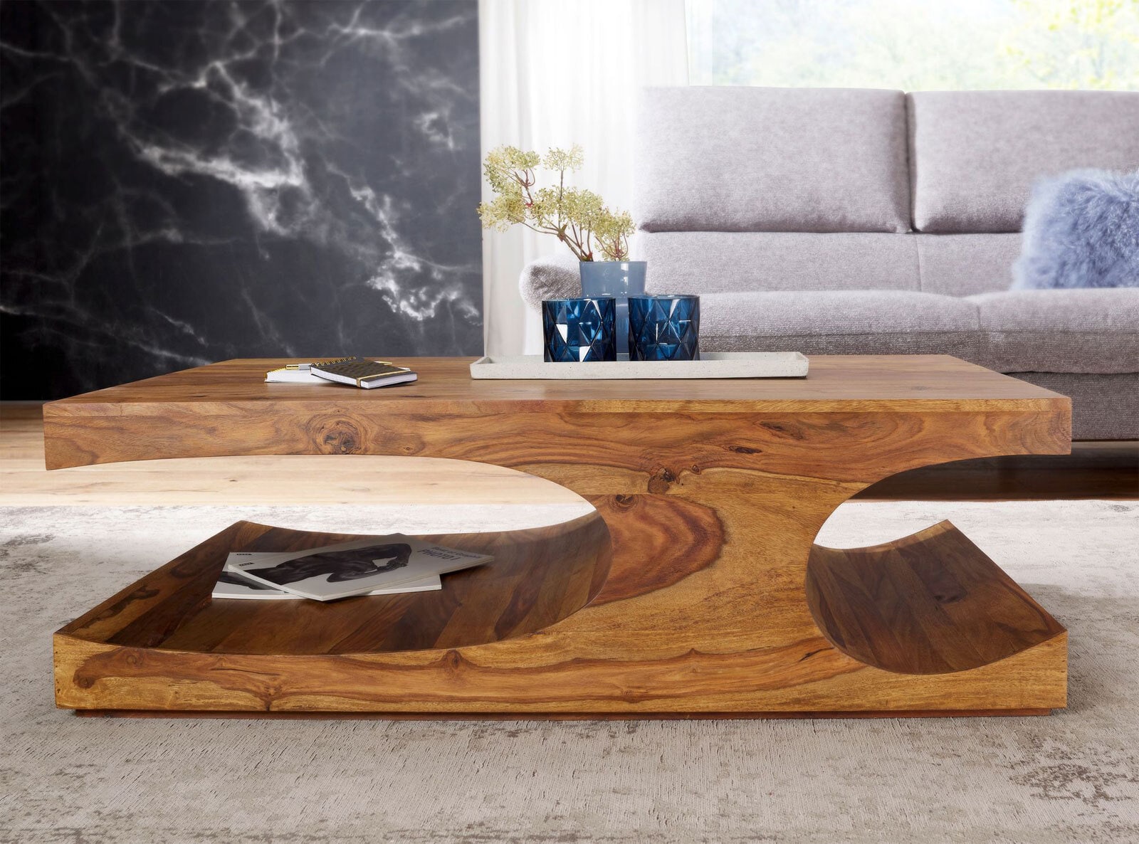 Couchtisch 118 x 70 cm braun