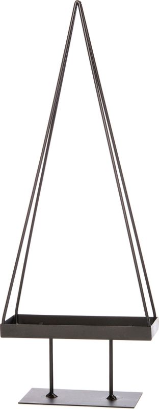 Piramide - Op Voet - Metaal - Zwart - H 84 cm