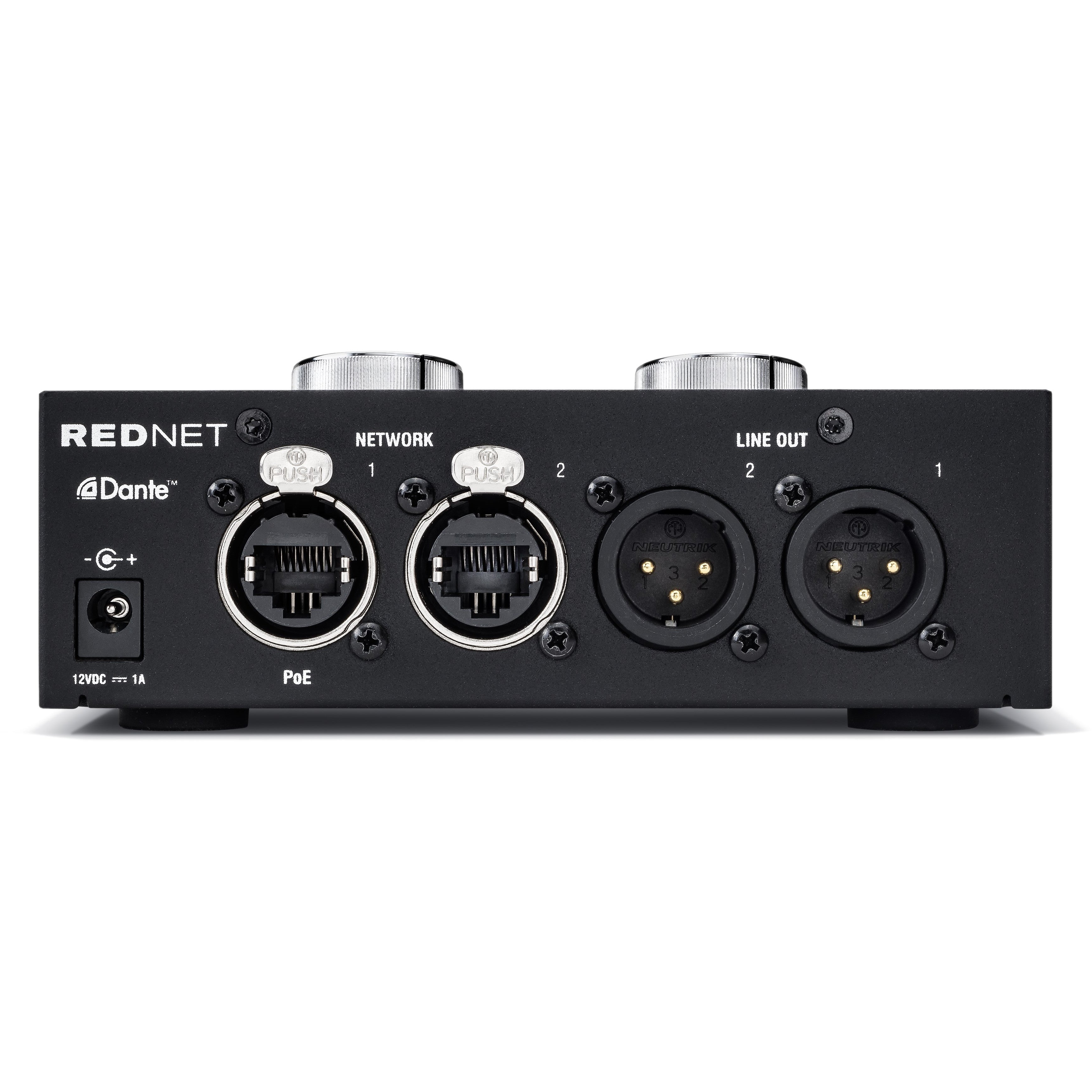 Focusrite RedNet AM2 koptelefoonversterker en Dante converter