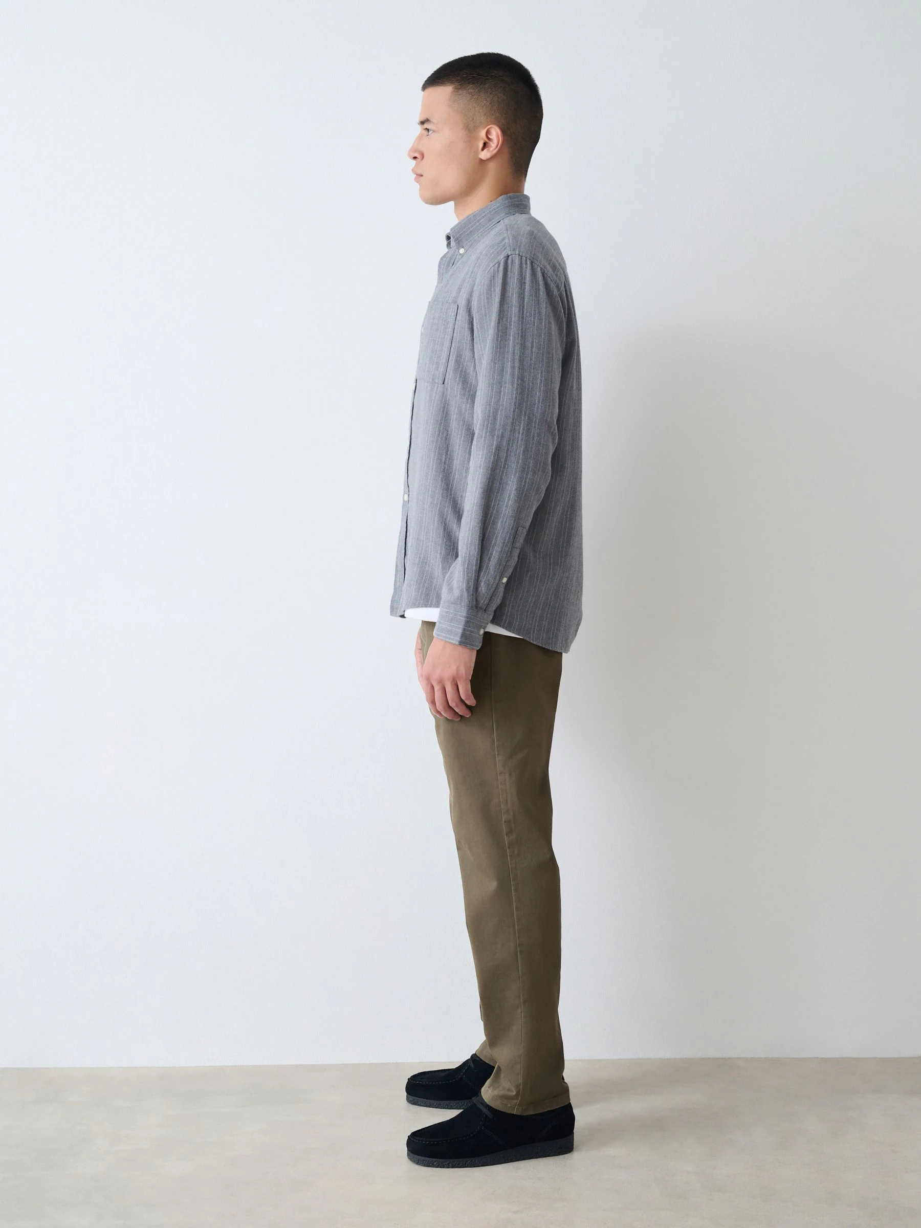 Olijfgroen - Slim Fit - Stretchy chino