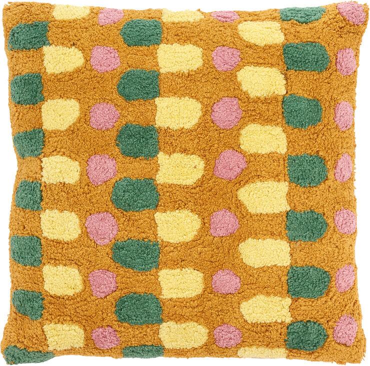 Villa Collection Pude Styles 45 x 45 cm Rosa/Grøn/Brun/Gul 100% Bomuld Rosa/grøn/brun/gul