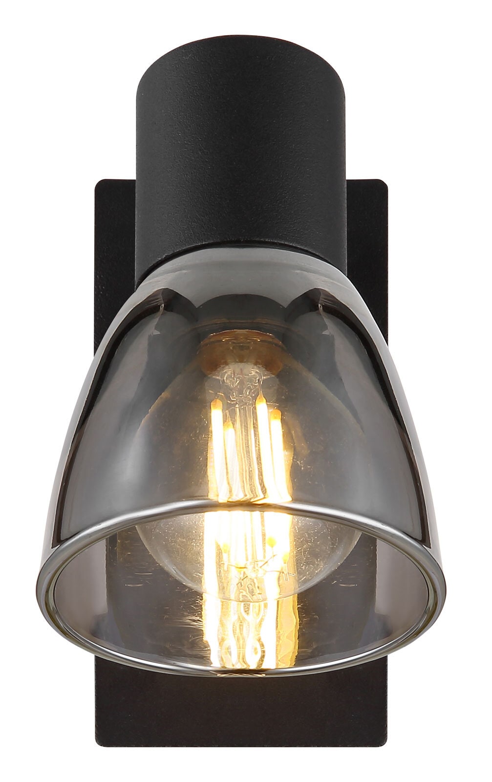 GLOBO Retrofit Strahler mit 1 Spot Claude 7x15,5 cm 14cm schwarz /rauchfarbig