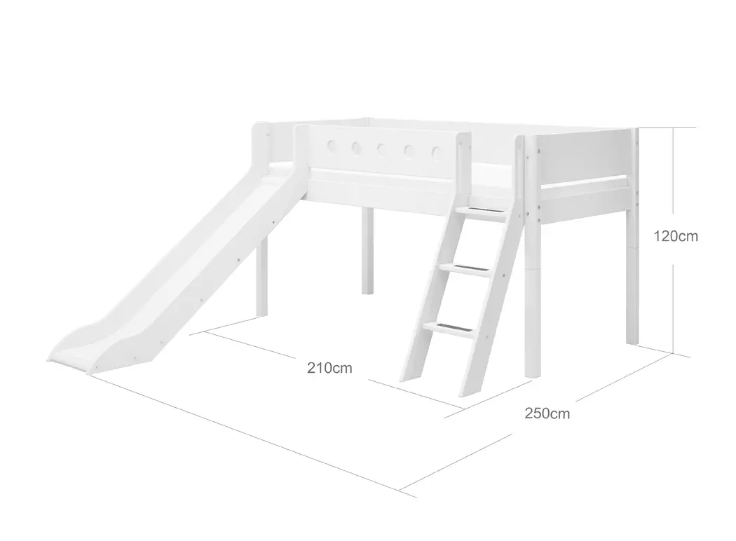 Spielbett White 90 x 200 cm
