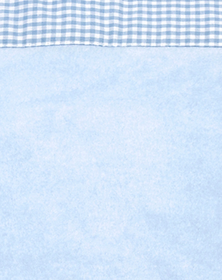 Personalisierte Baby-Kuscheldecke hellblau (Stickfarbe: pink)