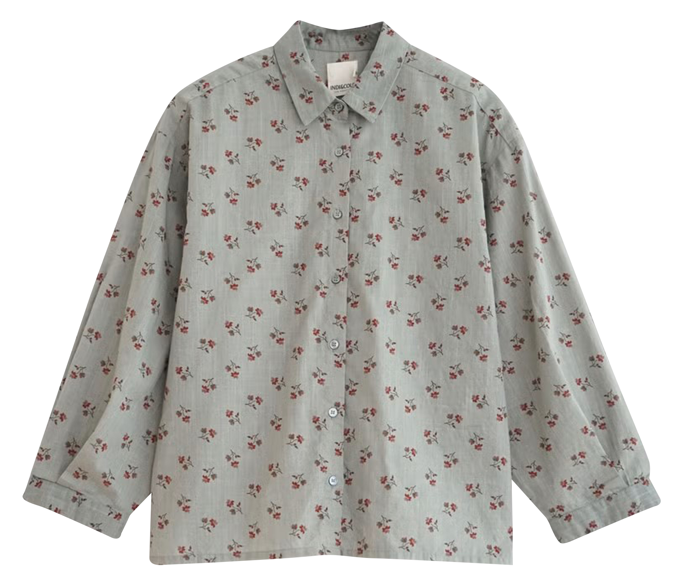 Chemise col classique en coton | Gris