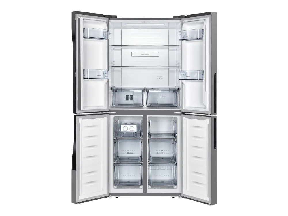 Gorenje NRM8182MX - Køleskab/fryser - side-by-side - bredde: 79.4 cm - dybde: 64.3 cm - højde: 181.6 cm - 427 liter - Klasse E - rustfrit stål