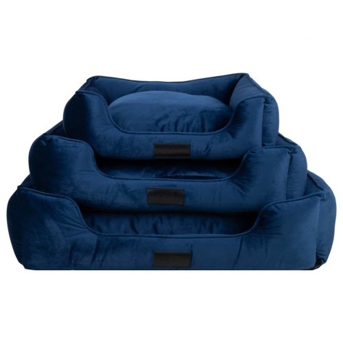 Cama azul para cachorro