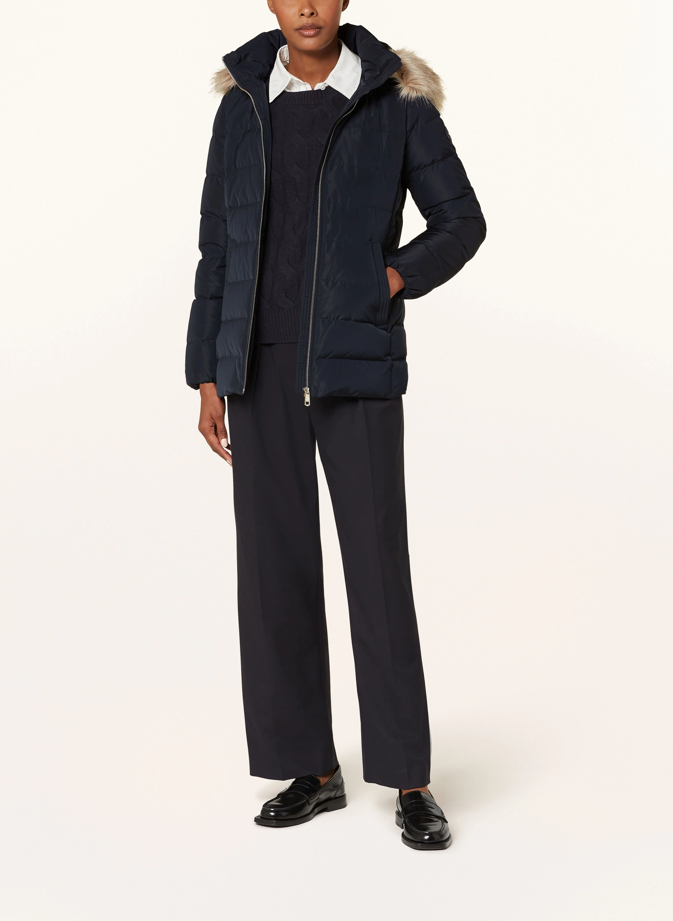TOMMY HILFIGER Daunenjacke HERITAGE DOWN TYRA mit Kunstpelz