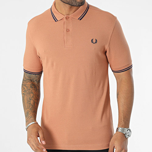 Polo Manches Courtes Twin Tipped M3600 Rouille